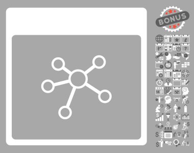 Linkler sayfa düz vektör simge Bonus ile takvim