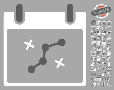 Yol puan Bonus ile gün düz vektör simge takvim