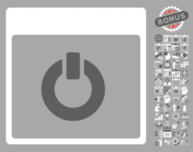 Takvim sayfası düz vektör simge Bonus ile geçiş