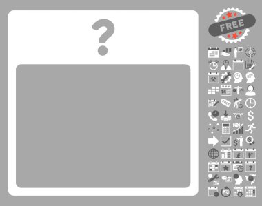 Bonus ile bilinmeyen gün takvim sayfa düz vektör simgesi