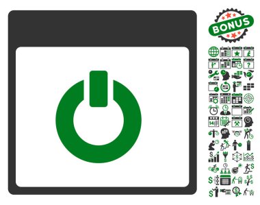 Takvim sayfası düz vektör simge Bonus ile geçiş