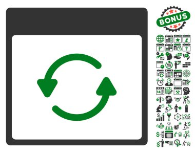 Update takvim sayfa düz vektör simgesi Bonus ile