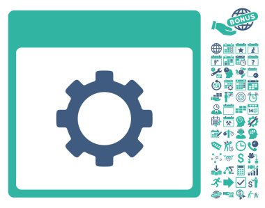 Vites seçenekleri sayfa düz vektör simge Bonus ile takvim