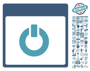 Takvim sayfası düz vektör simge Bonus ile geçiş