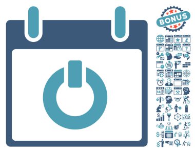 Takvim gün düz vektör simge Bonus ile açın