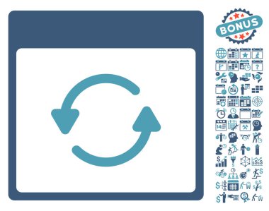 Update takvim sayfa düz vektör simgesi Bonus ile