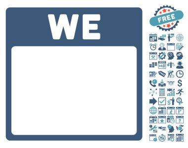 Çarşamba ile Bonus sayfa düz vektör simge takvim