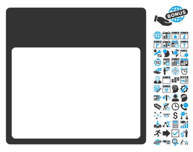 Takvim sayfası şablon düz vektör simgesi Bonus ile