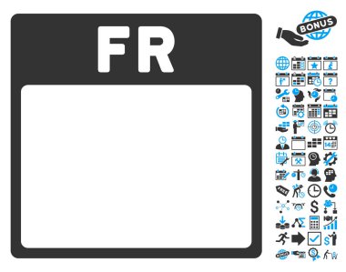 Cuma ile Bonus sayfa düz vektör simge takvim