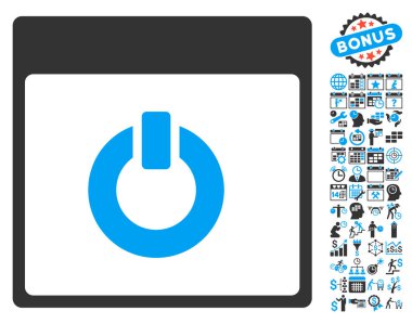 Takvim sayfası düz vektör simge Bonus ile geçiş