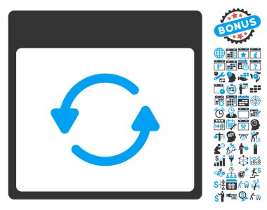 Update takvim sayfa düz vektör simgesi Bonus ile