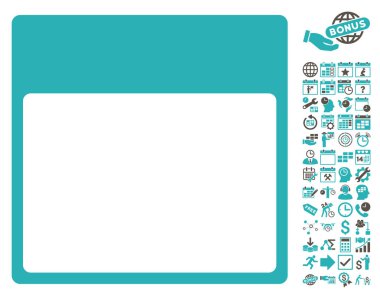 Takvim sayfası şablon düz vektör simgesi Bonus ile