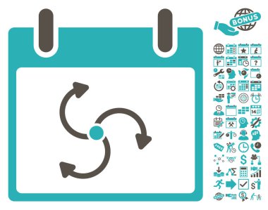 Siklon takvim gün düz vektör simge Bonus ile