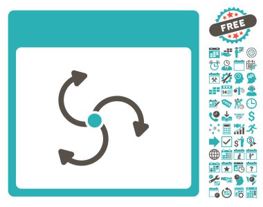 Siklon takvim sayfa düz vektör simge Bonus ile