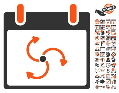 Siklon takvim gün düz vektör simge Bonus ile