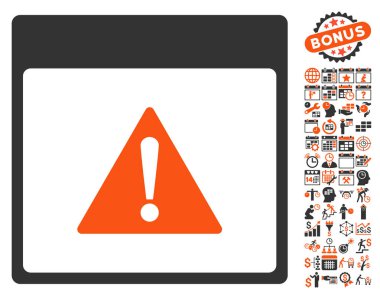 Hata takvim sayfa düz vektör simgesi Bonus ile