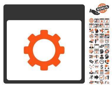 Vites seçenekleri sayfa düz vektör simge Bonus ile takvim