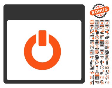 Takvim sayfası düz vektör simge Bonus ile geçiş