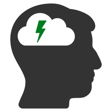 beyin fırtınası düz simgesi