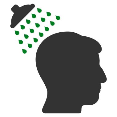 Kafa duş düz simgesi