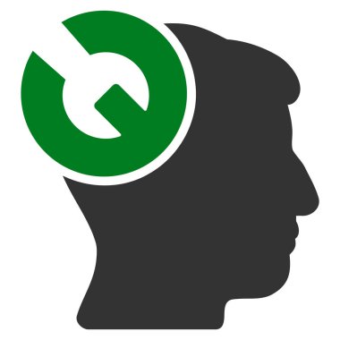 Kafa cerrahi anahtar düz simgesine