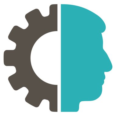 Android kafa düz simgesi