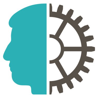 Android kafa düz simgesi