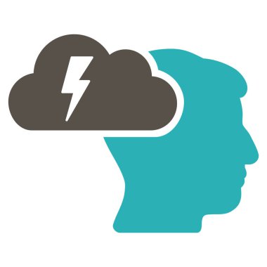 beyin fırtınası düz simgesi
