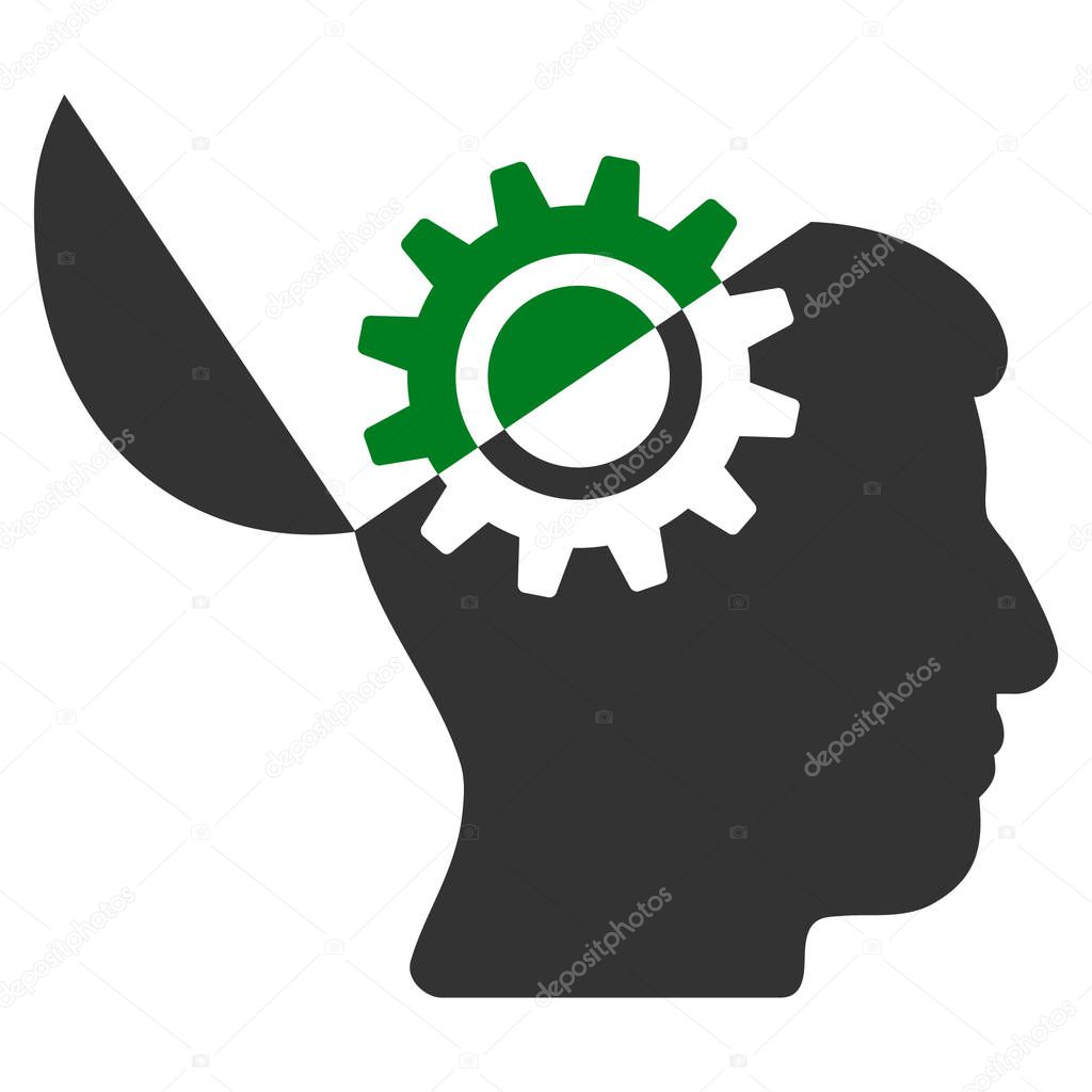 Open Mind Gear Flat Icon