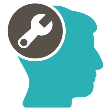 Baş anahtar onarım düz simgesine