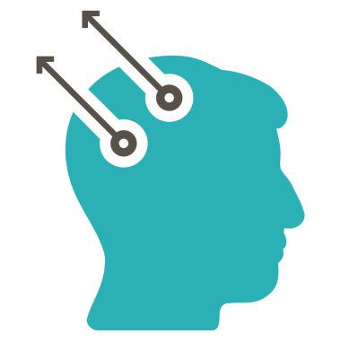 Sinirsel arayüz fiş düz simgesi