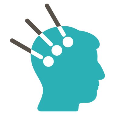 Sinirsel arayüz düz simgesi