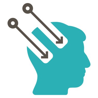 Sinirsel arayüz düz simgesi