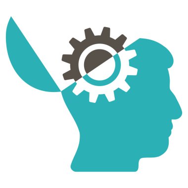 Açık fikirli vites düz simgesi