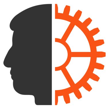 Android kafa düz simgesi