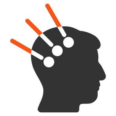 Sinirsel arayüz düz simgesi