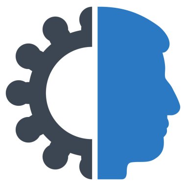 Android kafa düz simgesi