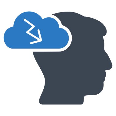 beyin fırtınası düz simgesi