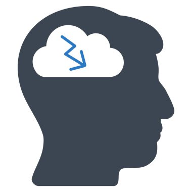 beyin fırtınası düz simgesi