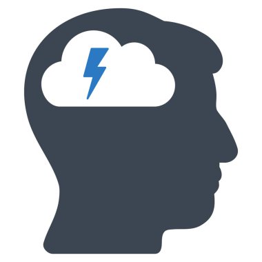 beyin fırtınası düz simgesi