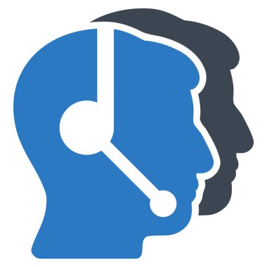 Çağrı merkezi operatörleri düz simgesi