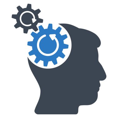 Kafa SMM döndürme düz simgesi