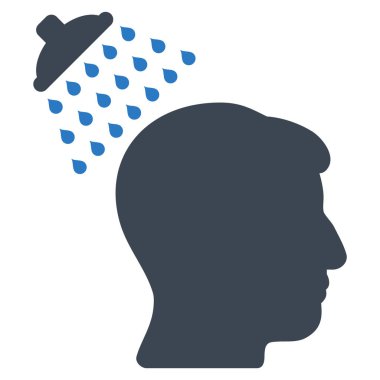 Kafa duş düz simgesi