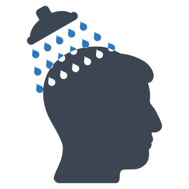 Kafa duş düz simgesi