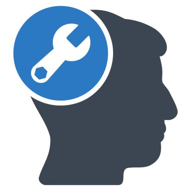 Baş anahtar onarım düz simgesine