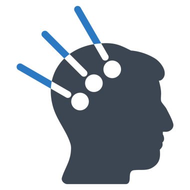 Sinirsel arayüz düz simgesi