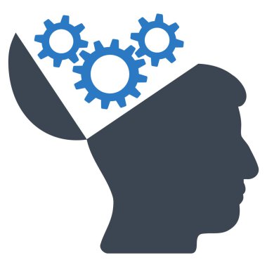 Açık fikirli vites düz simgesi