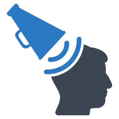 Propaganda megafon düz simgesi