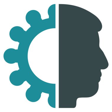 Android kafa düz simgesi