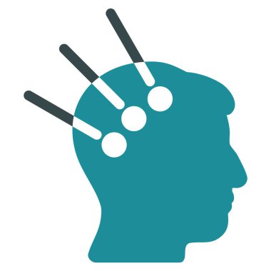 Sinirsel arayüz düz simgesi